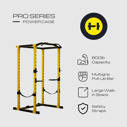 HulkFit Pro Series Power Cage and Home Gym Attachments - Yellow