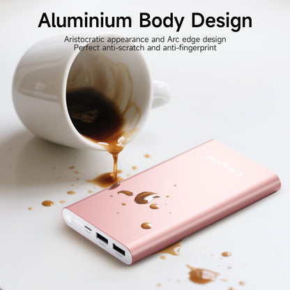 EnergyCell Pilot 4GS Portable Charger 12000mAh Fast Charging Power Bank Dual 3A High-Speed Output Battery Pack Compatible with iPhone 16 15 14 13 12 11 and More (Rose Gold)
