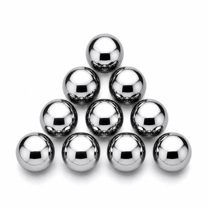 10 Pack 1/2” Chrome Steel Replacement Balls Compatible with Bullseye Game – Precision Balls by BC Precision – Durable, Smooth Finish, Game Replacement Parts