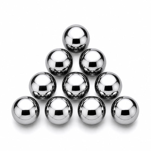 10 Pack 1/2” Chrome Steel Replacement Balls Compatible with Bullseye Game – Precision Balls by BC Precision – Durable, Smooth Finish, Game Replacement Parts