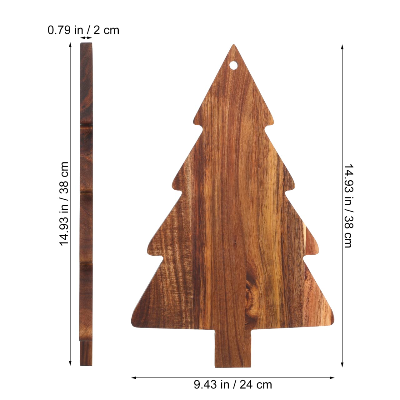 DOITOOL Christmas Tree Charcuterie Board Christmas Cutting Board Wood Fruit Tray Cheese Appetizer Tray Decorative Sushi Serving Plate Candy Dish Holiday Xmas Tree Platters