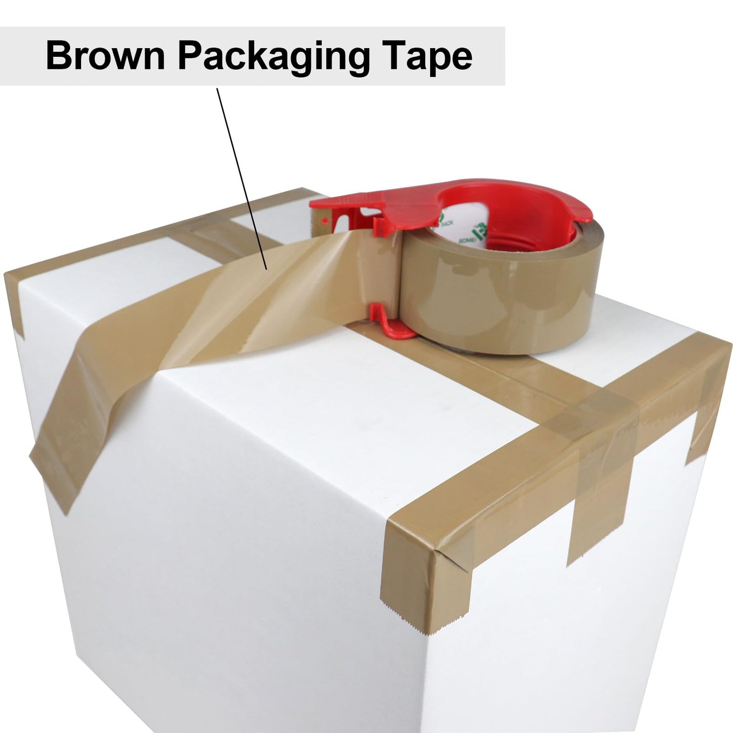 BOMEI PACK 6 Rolls Silent Brown Packing Tape, 1.88" x 60 yds,Heavy Duty Packaging Carton Tape for Shipping Packaing Moving Sealing, 2.4mil Thickness, 60 Yards Per Roll