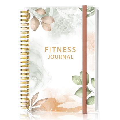 Simplified Fitness Journal for Women & Men,A5 Workout Journal/Planner Daily Exercise Log Book to Weight Loss, Gym, Muscle Gain, Bodybuilding Progress, 5.8"x8.3", Pink Flower