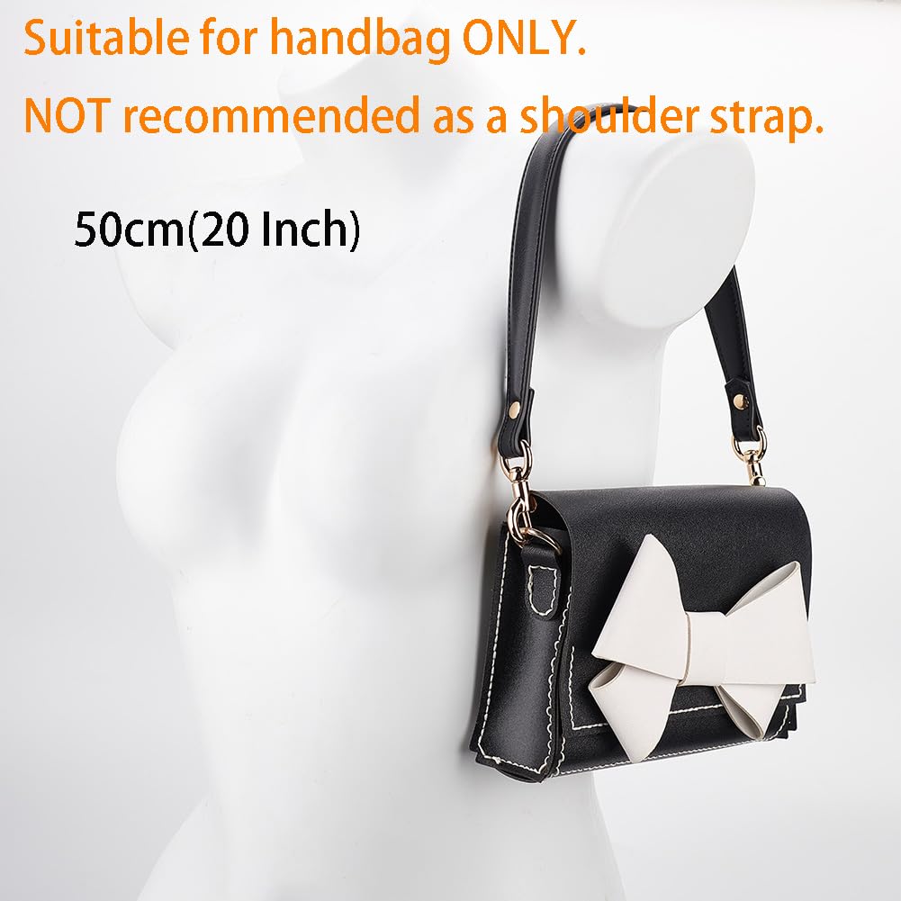 PH PandaHall Black PU Leather Purse Strap, 20 Inch Bag Handle 1 inch Wide Handbag Strap Bag Strap with Golden Buckles for Handbag Tote Briefcase Wallet DIY Handbags Making Underarm Bags