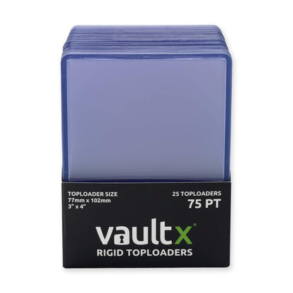 Vault X Toploaders 75pt (25 Pack), 3" x 4" Seamless Clear Rigid Card Holders for Trading Cards TCG