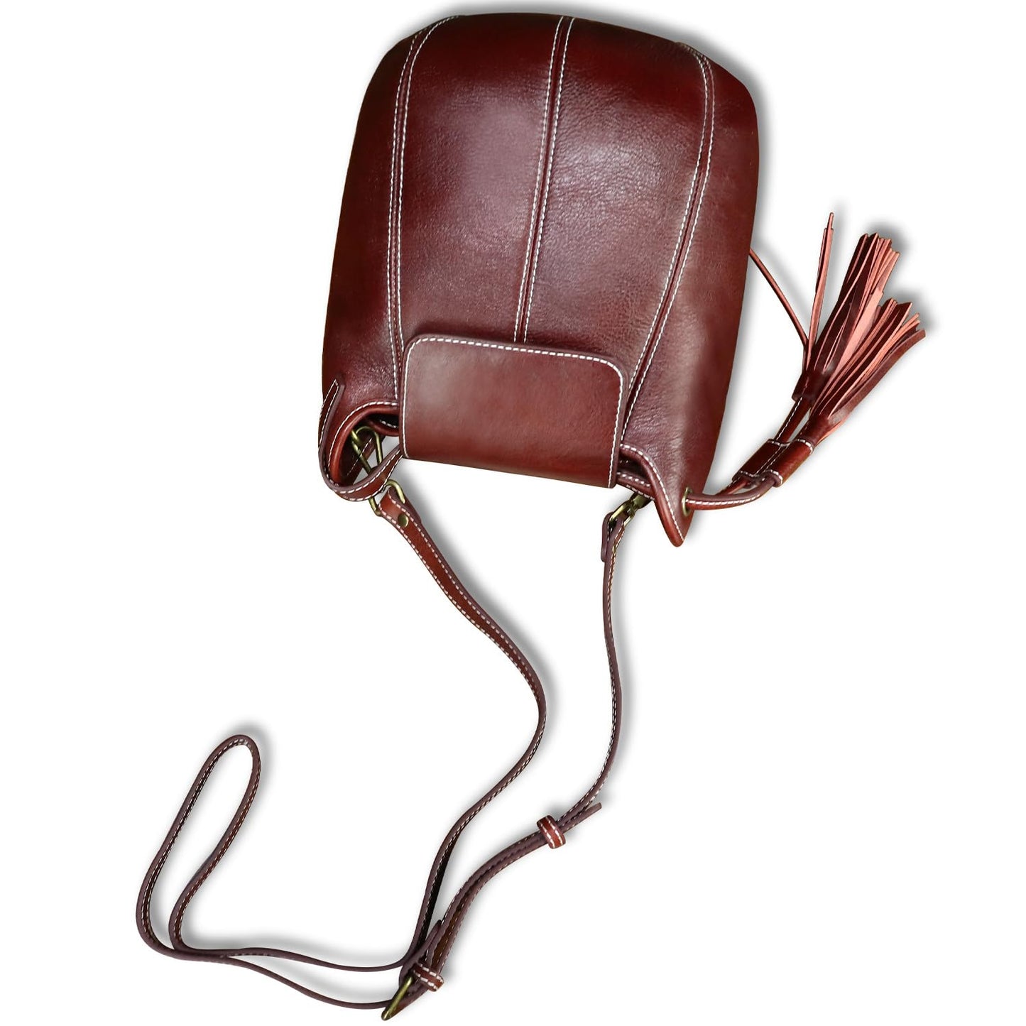 Genuine Leather Hobo Bag for Women Shoulder Bag Vintage Desinger Crossbody Bag Satchel Purse with Tassel (Red)