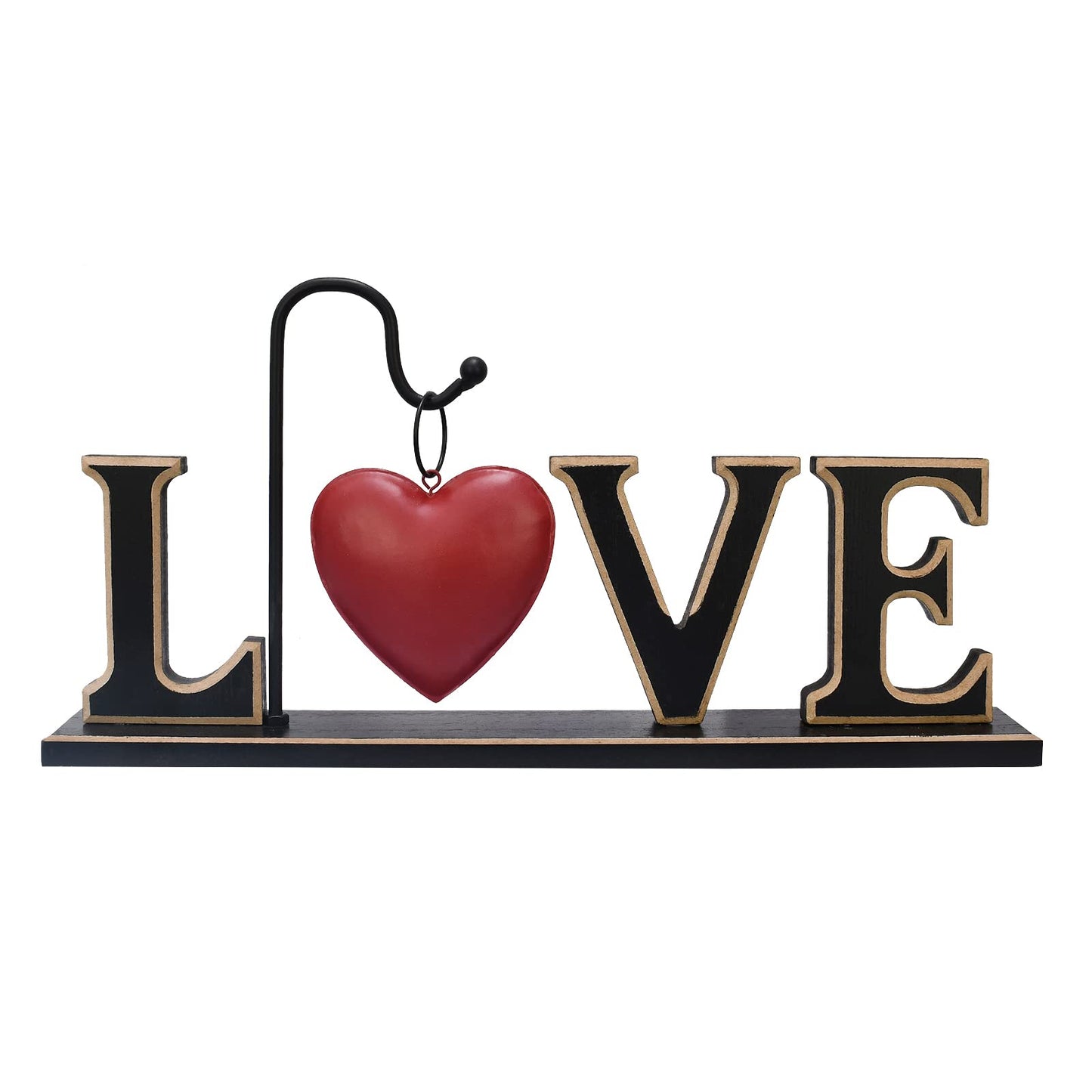 Rustic Wood Love Sign Table Top Decor Freestanding Cutout Block Letter Centerpiece Decorative Word Sign Shelf Mantel Fireplace Decor Wedding Christmas Mother's Day Gift