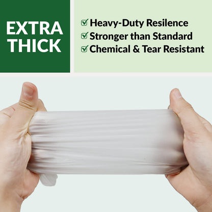 GORILLA SUPPLY Disposable Heavy Duty Vinyl Gloves, Small, 100 Count, White, Unisex