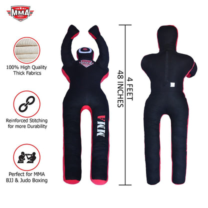 MMA Doctor Bane MMA Brazilian Grappling Submission Dummy Wrestling BJJ Judo Karate Punching Bag Standing Position - 4 FEET -UNFILLED