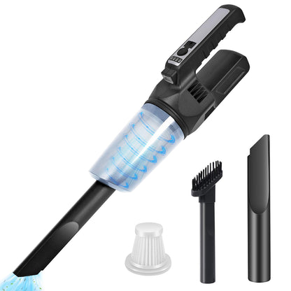 RSAOENF Handheld Vacuum Cordless Car Vacuum Cleaner with LED Light, High Power Suction, Portable Lightweight Rechargeable Hand Vacuum for Car, Home, Pet, Office