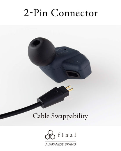 Final A4000 Single-Driver IEM Earphones, High-Fidelity Sound, Detachable Cable, Lightweight in-Ear Monitors, Premium Audio Quality, Comfortable Fit, Durable Design, Ideal for Audiophiles