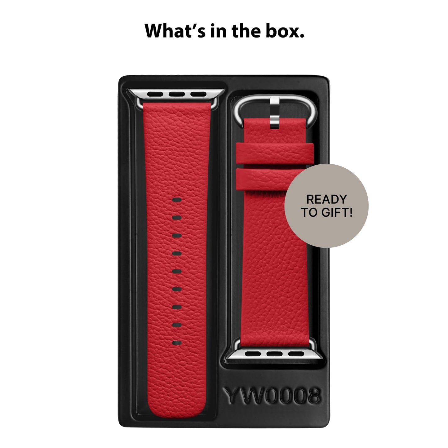 Fullmosa Leather Bands Compatible with Apple Watch Band 41mm 40mm 38mm 42mm 44mm 45mm 46mm 49mm Women Men for iWatch Series 11/10/9/8/7/6/5/4/3/2/1,Ultra3/2/1,SE3/2/1, 42mm 41mm 40mm 38mm, Red/Silver