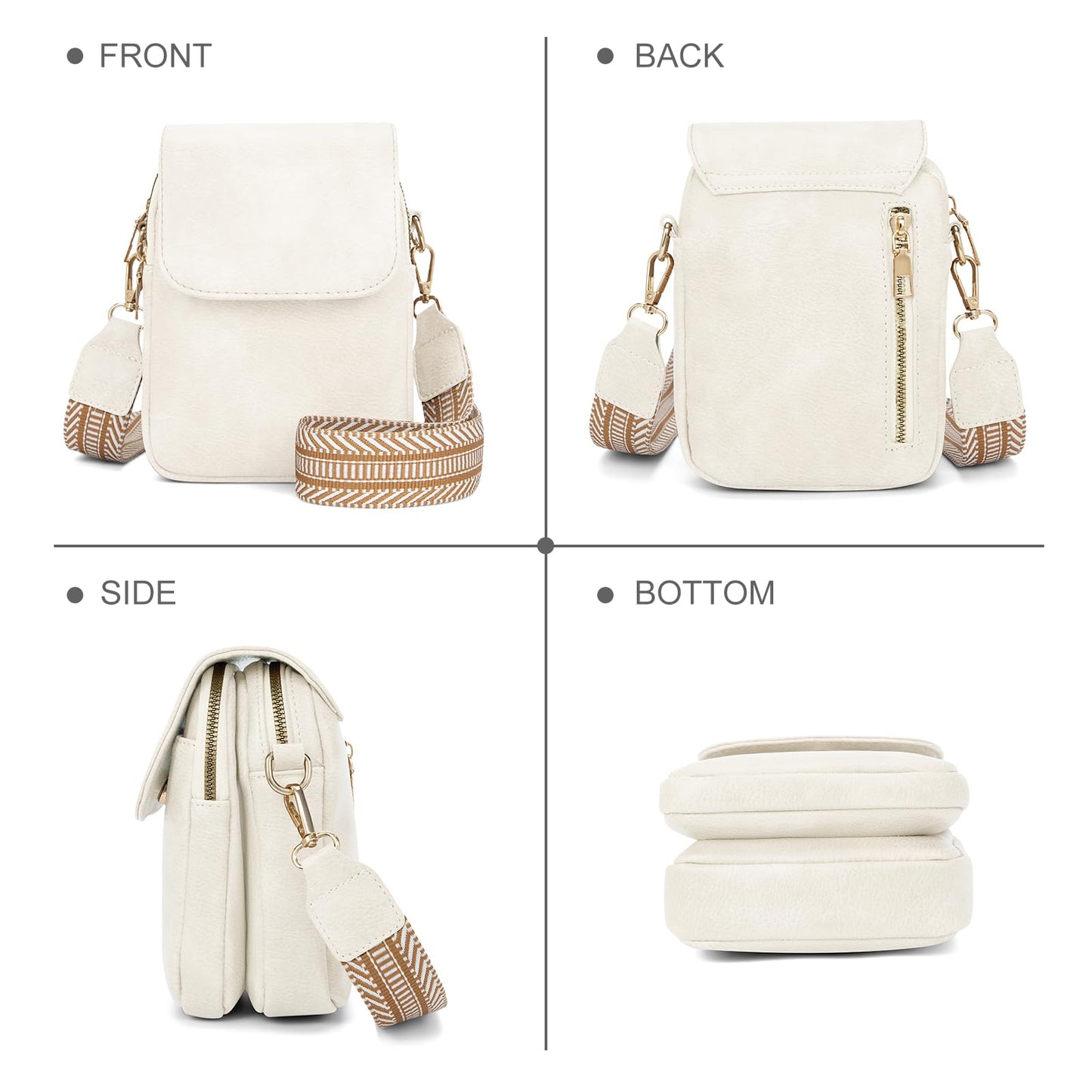 Fuyoula Fashion Small Crossbody Bags for Women Trendy Designer Cell Phone Purses Wallets with Card Holder Anti Theft Travel