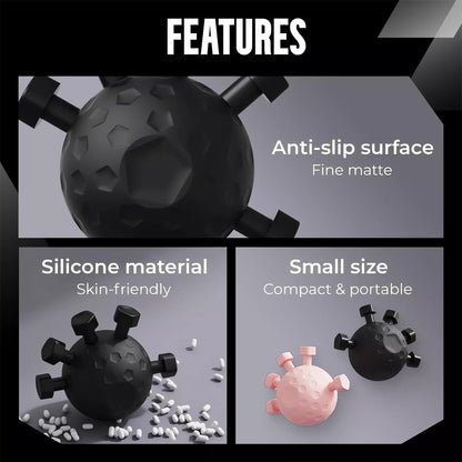 Glitzgrip Arm Builder 2025 New Hand Forearm Ball Strengthener and Finger Grip Exerciser Balls Wrist Strengthening Guitar Finger Gripper Strength Trainer Hand Squeezer Stretcher Extender Workout (Black-1PC)