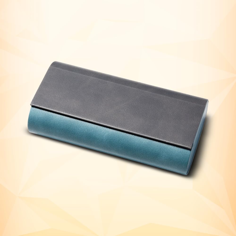 TRISKEL EYEWEAR 2-Frame Sunglasses Case – Premium PU Leather Protective Case for Men & Women, Travel Storage for Two Glasses (Charcoal Grey & Teal Grey)