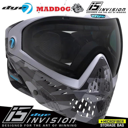 Maddog Dye i5 Thermal Anti-Fog Paintball Mask - Safety Certified Goggle System with Microfiber Bag