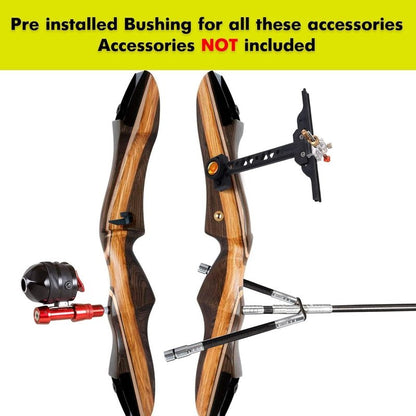 Samick Sage Recurve Bow and Arrow Set - 62-Inch Takedown Archery Kit with 6 Arrows, Quiver, & Accessories for Adults