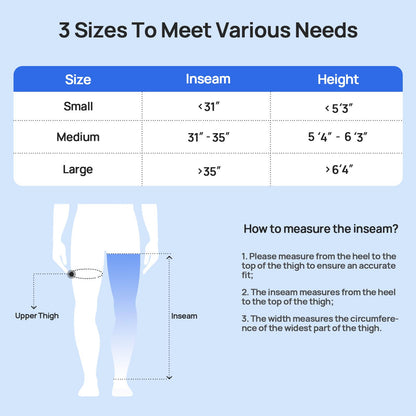 beoka Leg Massager for Circulation and Pain Relief, Leg Recovery System for Fast Recovery, Cordless Air Compression Boots with 3 Modes 5 Intensities for Athletes Runners and Travelers-Plus M
