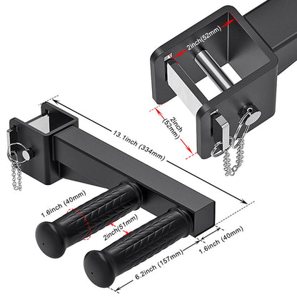 Lifeswell Dip Bar Attachment for 2" x 2" Power Rack, Non-Slip Wide & Narrow Grip Handles, 500 lbs Capacity, Squat Rack Attachment for Dips, Inverted Rows, Push-Ups