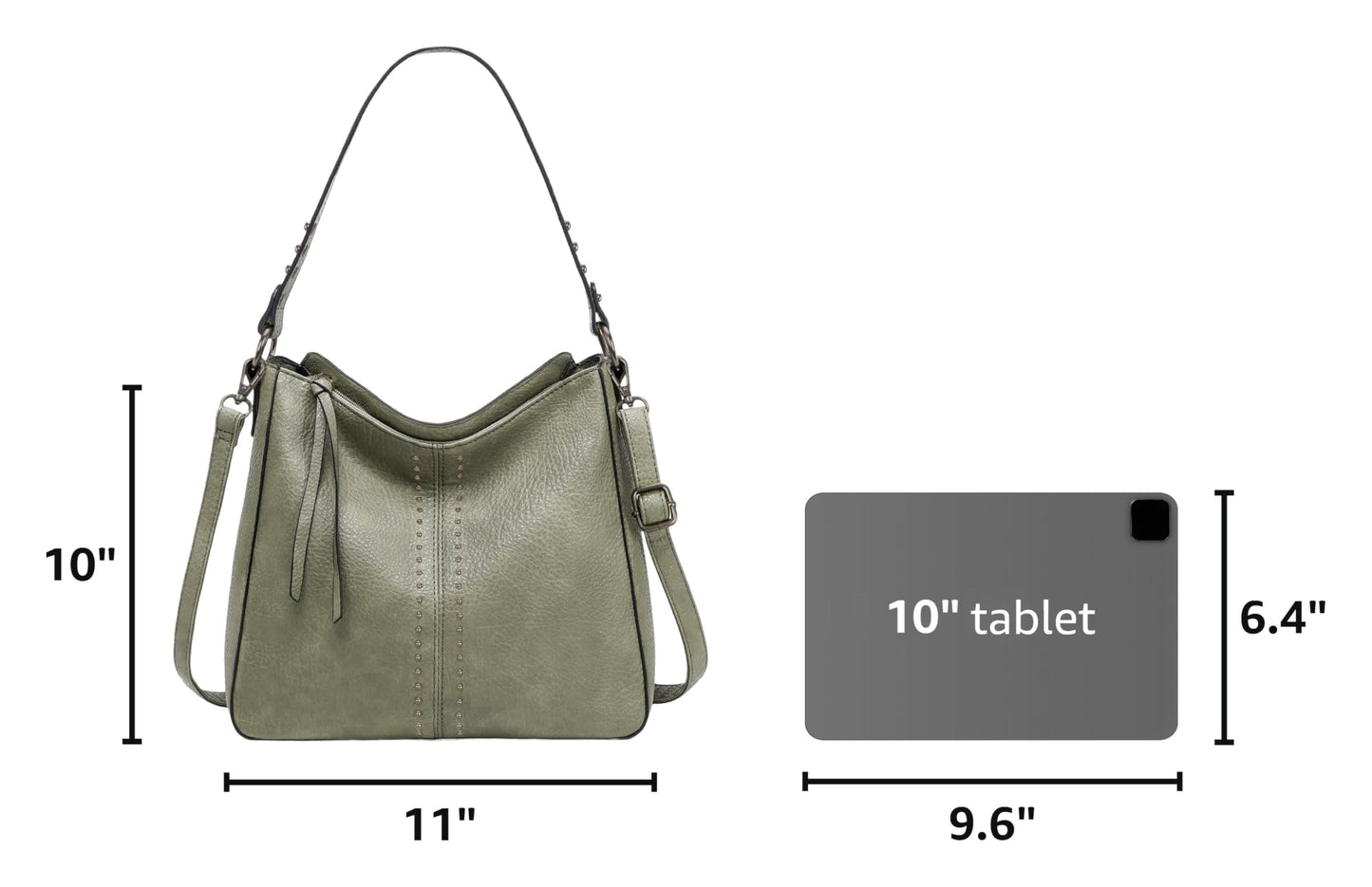 Montana West Hobo Bag for Women Designer Ladies Bucket Totes Purse Handbags Chic Shoulder Bag,MWC-HB-128-GN