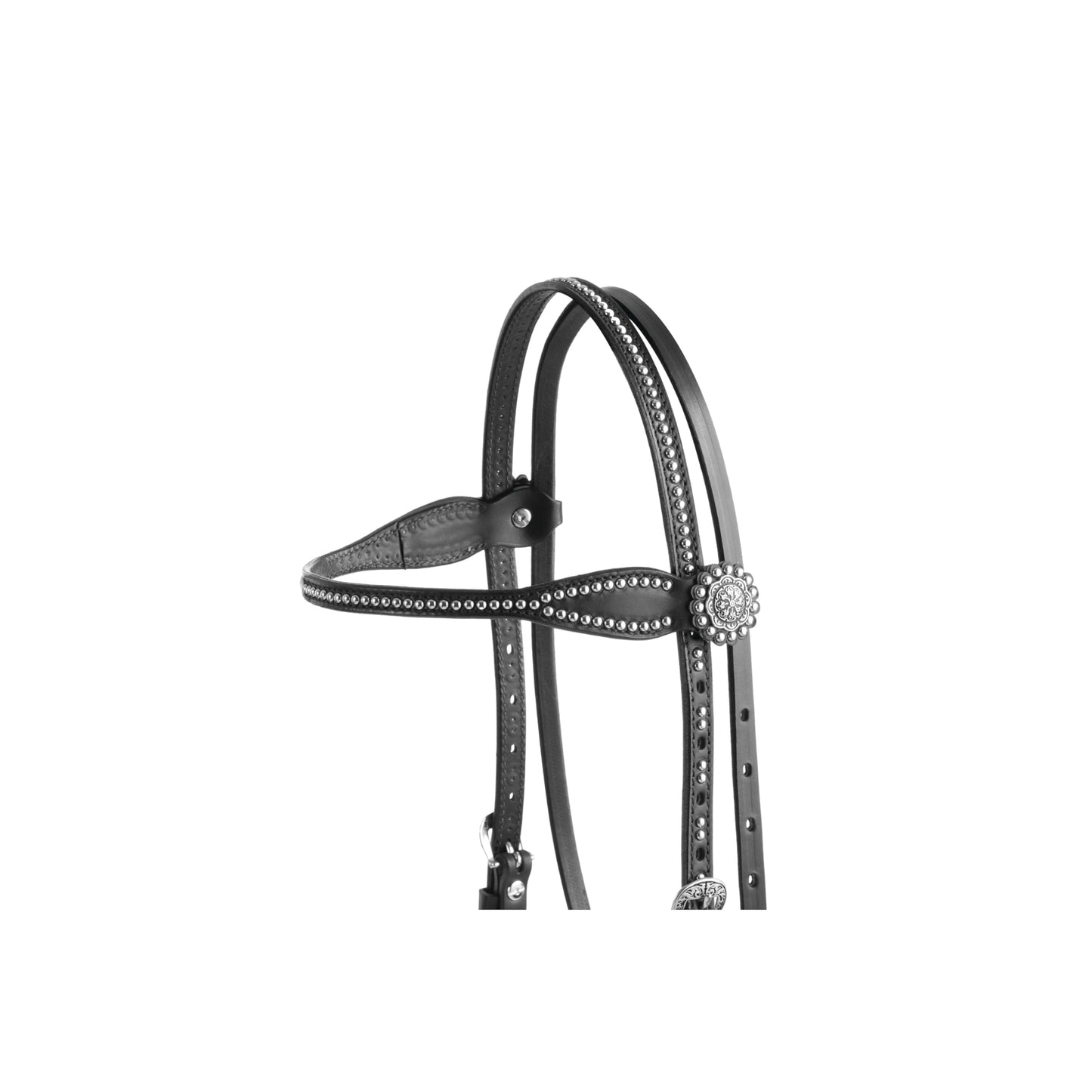 Weaver Leather unisex adult Browband Headstall, Black, Horse US