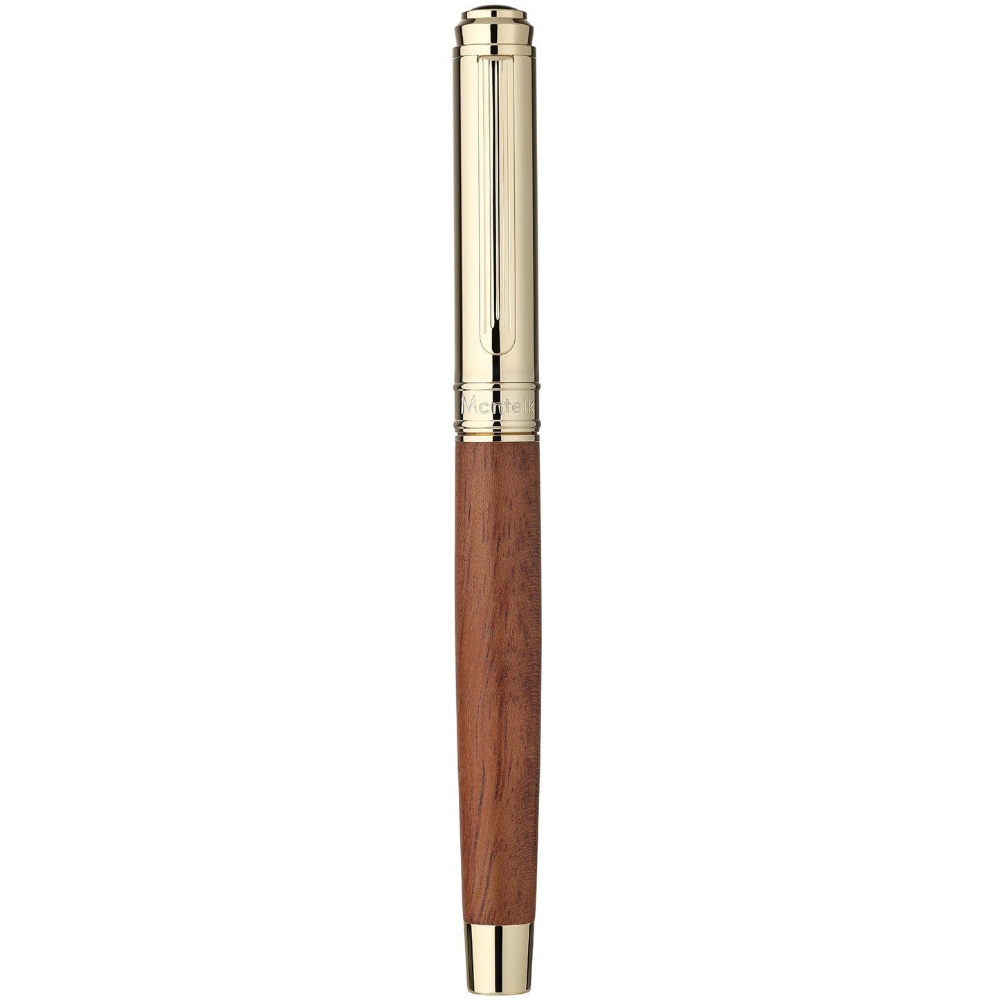 MCNTEIK 316 Luxury Journaling Pen, Nice Natural Wood for Writing, 24K Gold Accents, Schmidt refill, Fancy Rollerball, Gift Set for Men & Women, Executive & Professional Christmas Office, Pens-Rosewood