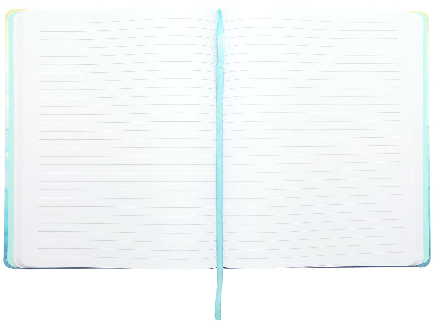 WORLD TRAVELER Large Lined Journal Notebook - Lay-Flat Hardcover Notebook with 2 Ribbon Bookmarks Hardbound Writing Journal 256 Ruled White & Ivory Pages 8x10 Inches, Abstract Ombre