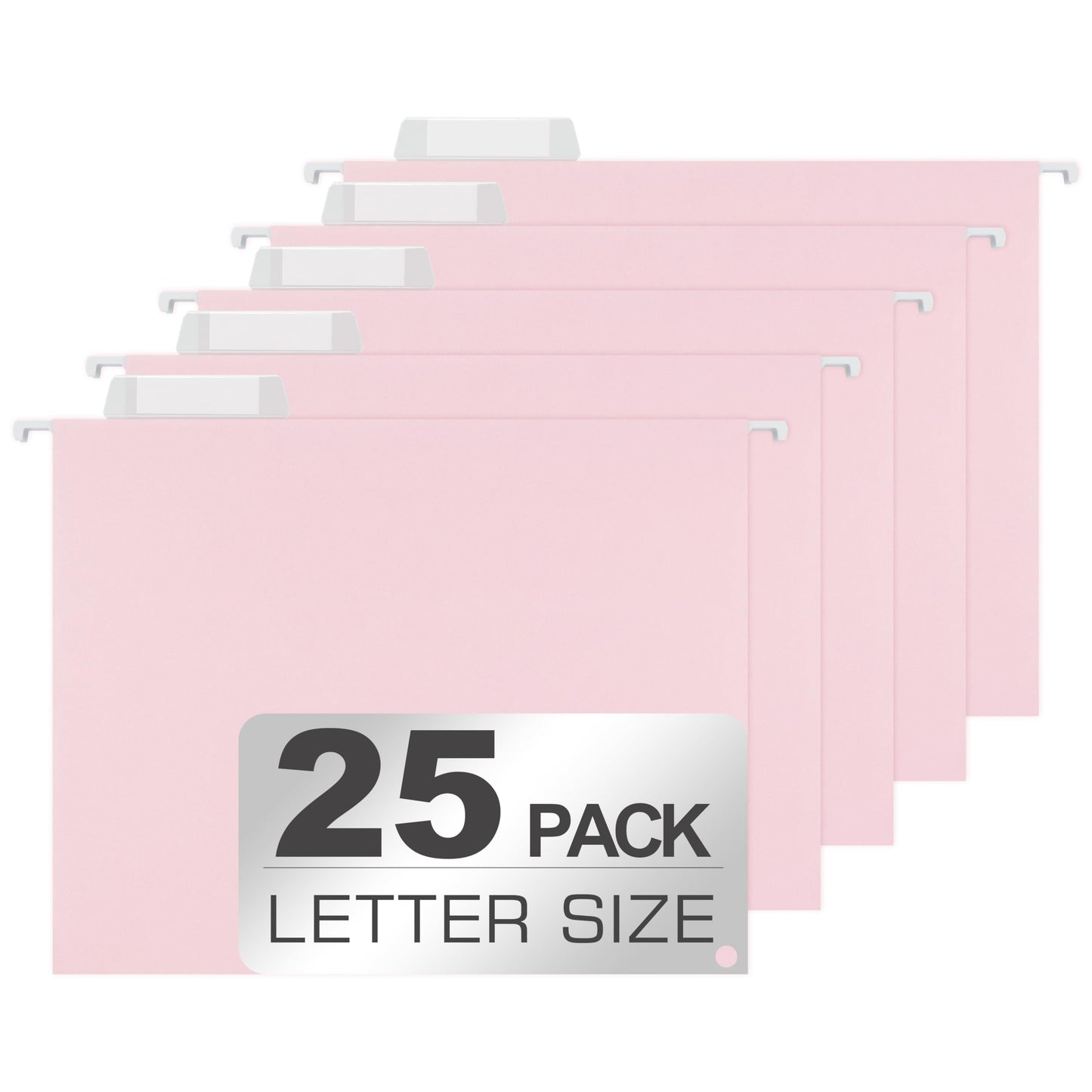 25 Packs Hanging File Folders,Cherry Pink Hanging File Folders Letter Size,Hanging Folders with 1/5-cut Tabs,Hanging Folders for Filing Cabinets, File Organizer Folder for Office,School,Home