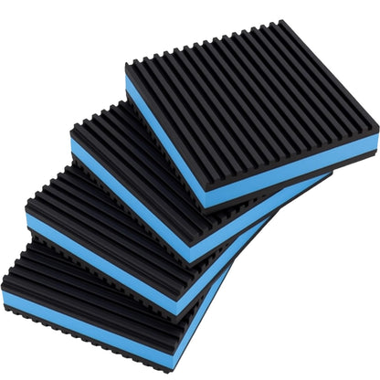 Heavy Duty Anti Vibration Pads - 3DSKY Mechanical Vibration Damping Pads 4"x 4" x 7/8" EVA Sound Isolation Mats for Air Conditioner, Compressors, HVAC, Washer Dryer, Treadmill (4 Pack)
