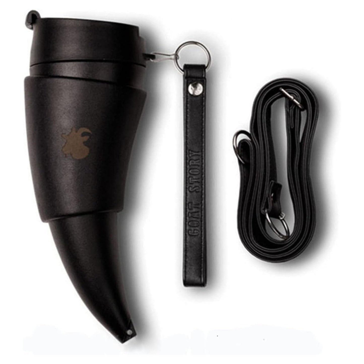 wdcfxy Creative Goat Horns Coffee Mug 230ml (12 Oz) - Leak Proof Stainless Steel Thermal Tumbler with Viking Design, Rope Handle & Lid - Unique Horn Shaped Travel Mug for Coffee Lovers Creating