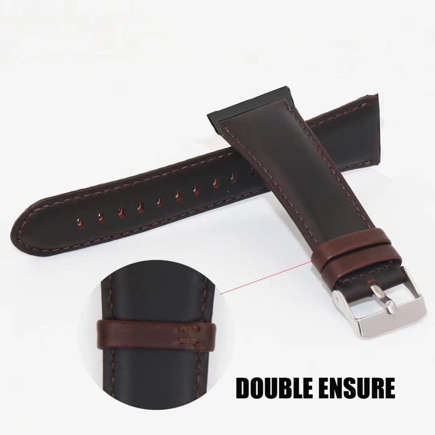 Lamshaw Compatible with CMF Watch 3 Pro Band, Crazy Leather Replacement Smartwatch Strap Wristband Compatible for CMF Watch Pro 1, 2, 3 Pro Smartwatch