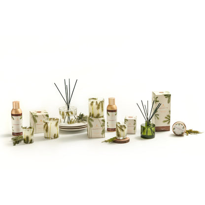 Thymes Frasier Fir Reed Diffuser Set – Includes Reeds, Fragrance Oil, and Frosted Glass Bottle – Fragrance Oil Diffuser – Room Fresheners – Luxury Home Decor – Green & Clear (Pine Needle, 4 fl oz)