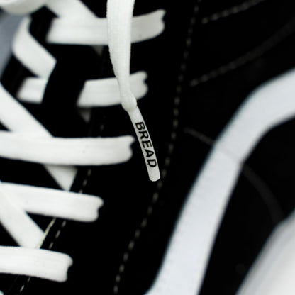 Bread Elastic Shoelaces – Tie Once, Slip On – Stretch Shoelaces That Look Real for Sneakers, Boots & Everyday Wear, Cloud White, 45"