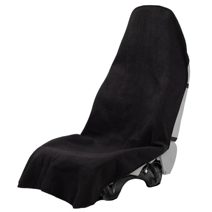 Prpeko Terry Cloth seat Cover Universal Waterproof Car Sport Towel Seat Cushion Non-Slip Sweat-Absorbent Towel Cloth Suitable for Gym Workout, Universal Fit for Car SUV Van-Black