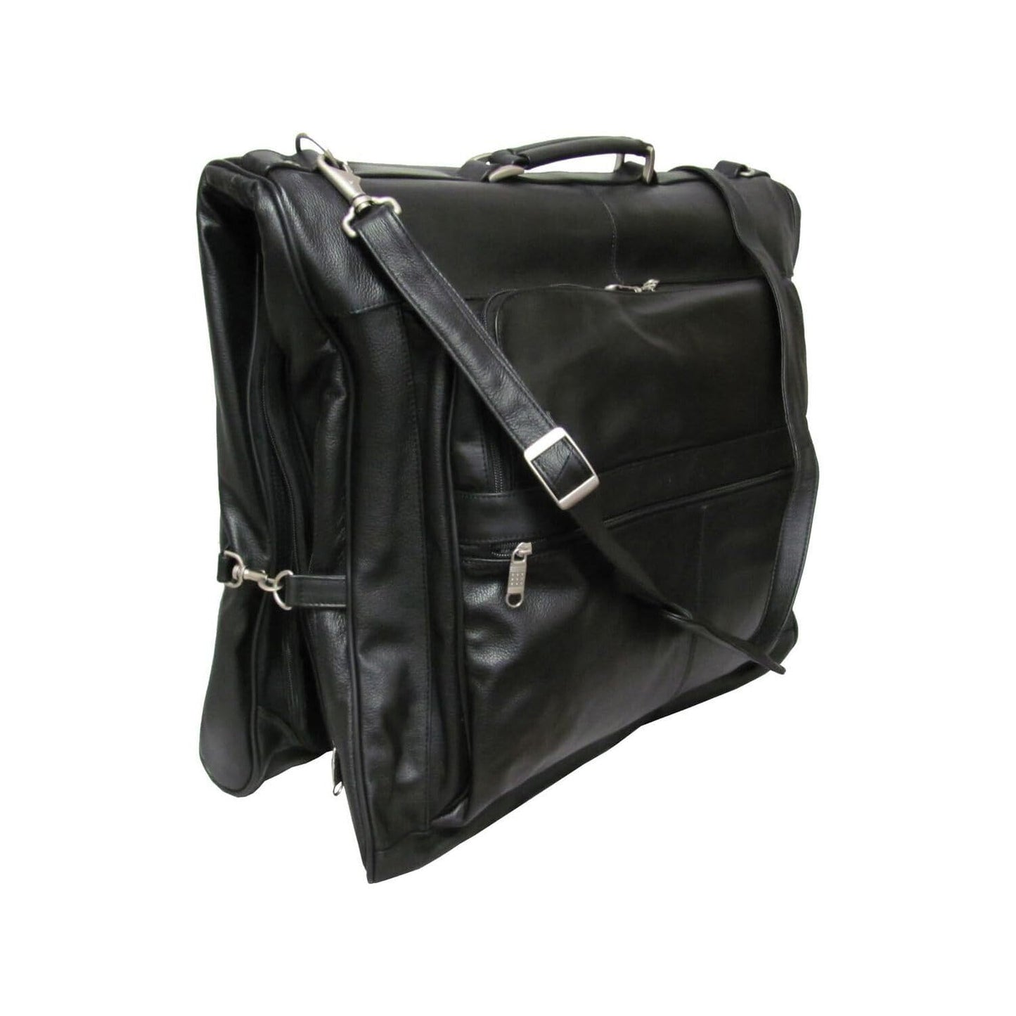 Maykoosh Leather Garment Bag - Top Grain Cowhide Three-Suit Travel Carry On