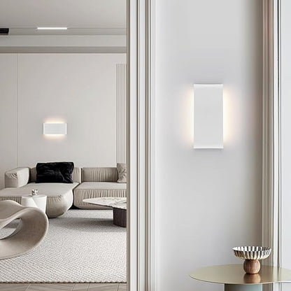 11" Modern LED vanity light,15W Dimmable 5 CCT (3000K-6500K) Adjustable Wall Lamp,Up and Down Wall Lighting,Indoor Wall Sconce for Bedroom,Staircase,Hallway,Dressing Table,1 Pack（White）