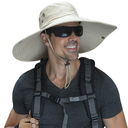 HUAMULAN Wide Brim Sun Hats Men and Women Bucket Safari Fishing Hat for Hiking Garden Lawn Work Camping Outdoor