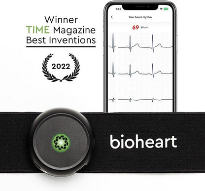 Bioheart 24/7 Continuous Heart Monitor - Smart Wearable Chest Strap with One Month Subscription