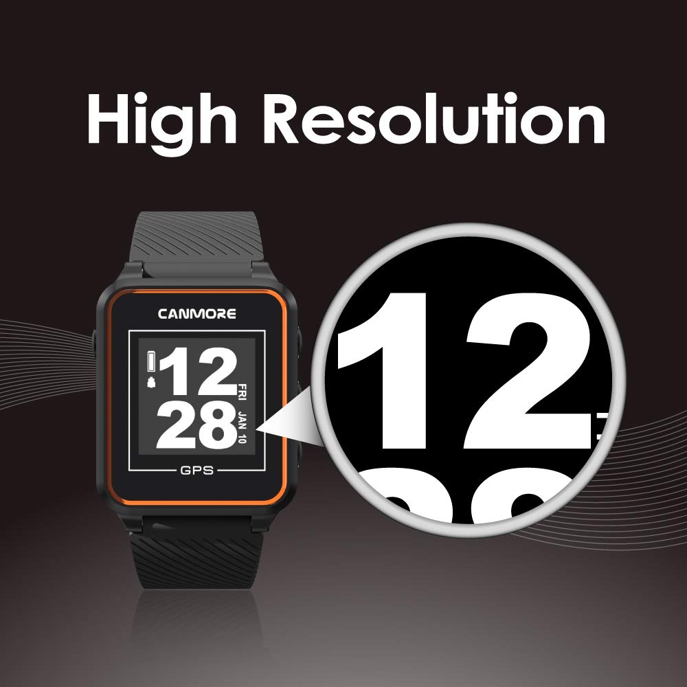 CANMORE TW-353 GPS Golf Watch - Key Course Data and Score Sheet on Your Wrist - 38,000+ Free Courses Worldwide and Growing - 4ATM Waterproof - 1-Year Warranty