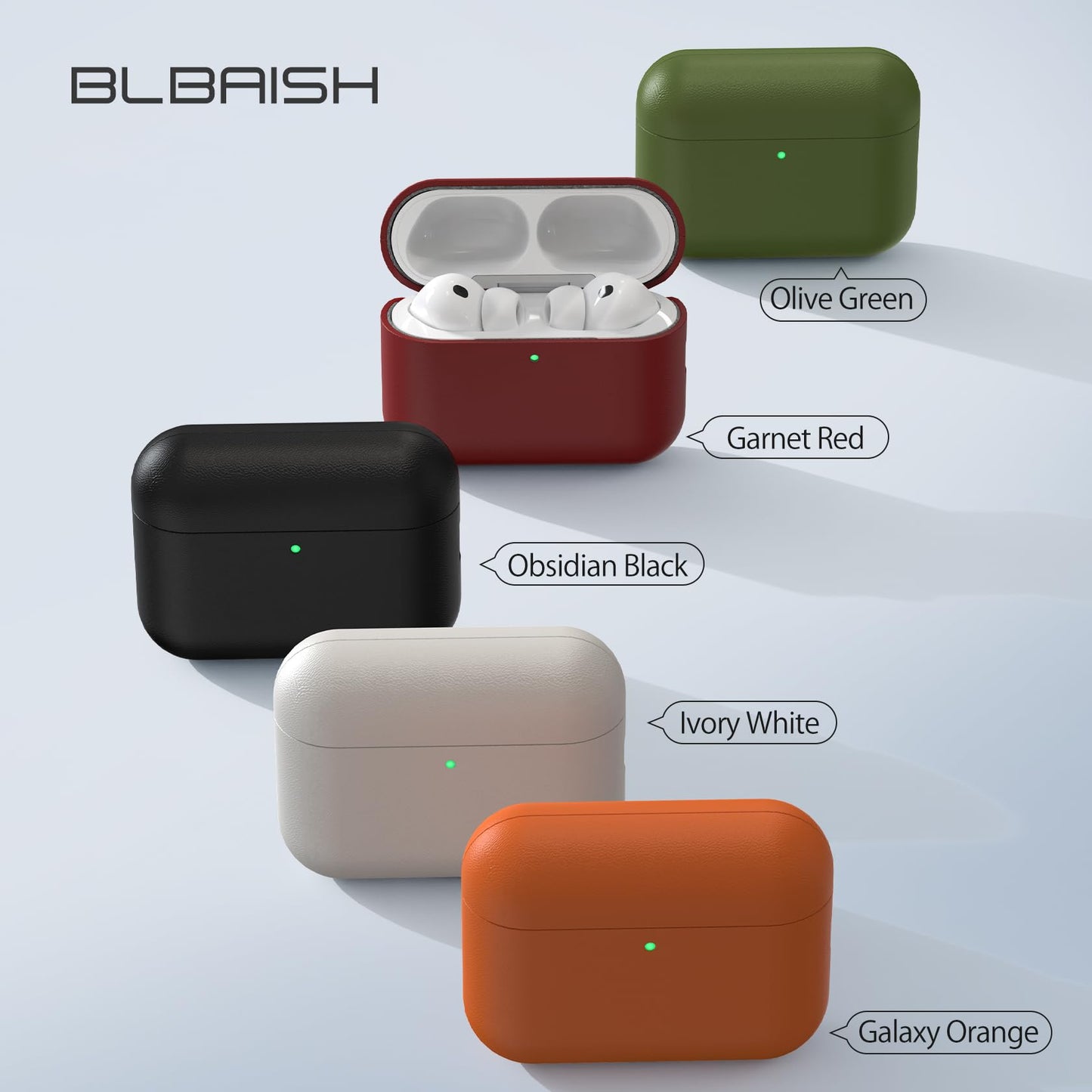 BLBAISH Leather AirPods Pro 3 Case Handcrafted Vintage Genuine Leather AirPods Pro 3 Protective Cover All-Around Shockproof Protection AirPods Pro 3 Pro Protective Sleeve