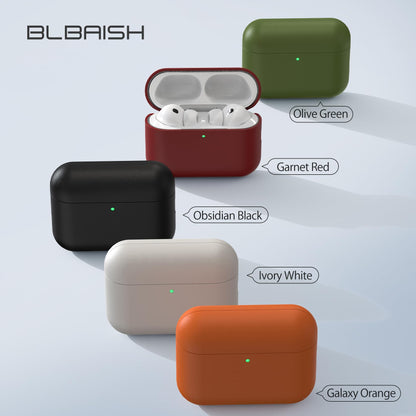 BLBAISH Leather AirPods Pro 3 Case Handcrafted Vintage Genuine Leather AirPods Pro 3 Protective Cover All-Around Shockproof Protection AirPods Pro 3 Pro Protective Sleeve