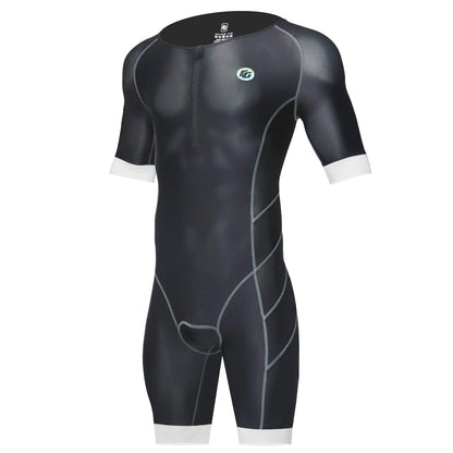 CGLRybO Mens Pro Trisuit Short Sleeve Triathlon Suit Best for Swimming Racing Tri Suit