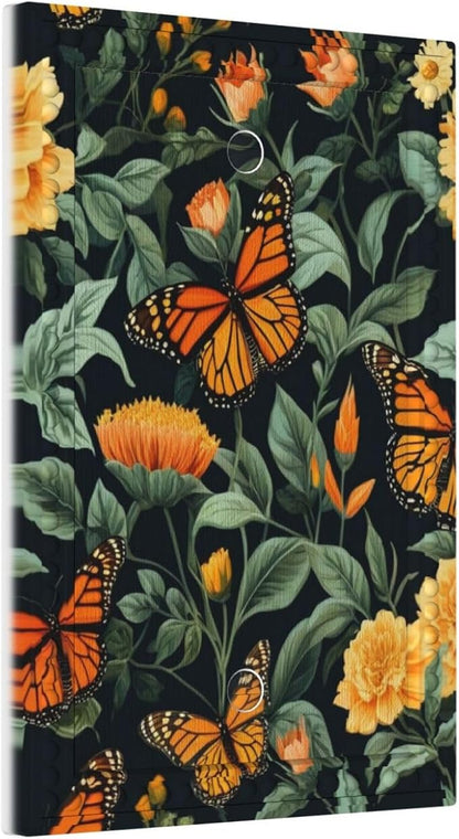 Butterflies Flower Garden Light Switch Covers No Device Wall Plate 1 Gang Decorative Blank Switchplate Electrical Faceplate for Country Living Bedroom Decor
