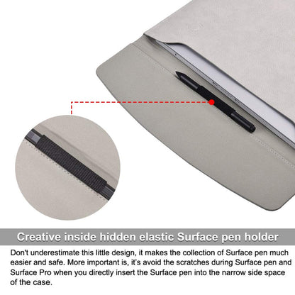 xisiciao, Surface Pro 11th/10/9/8/7/6/5/4/Pro X Sleeve case, for Microsoft 12-12.3-13 Inch Tablet Waterproof Ultrathin Carrying Cover with Small Bag (Palladium)