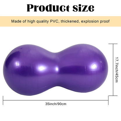 Outus 2 Pcs Peanut Ball 35 x 17.7 Inch Balance Stability Sitting Ball Yoga Ball Chair Exercise Ball Pump Sensory Seat Sensory Room Equipment for Autistic Kids Physical Therapy Core Strength Training