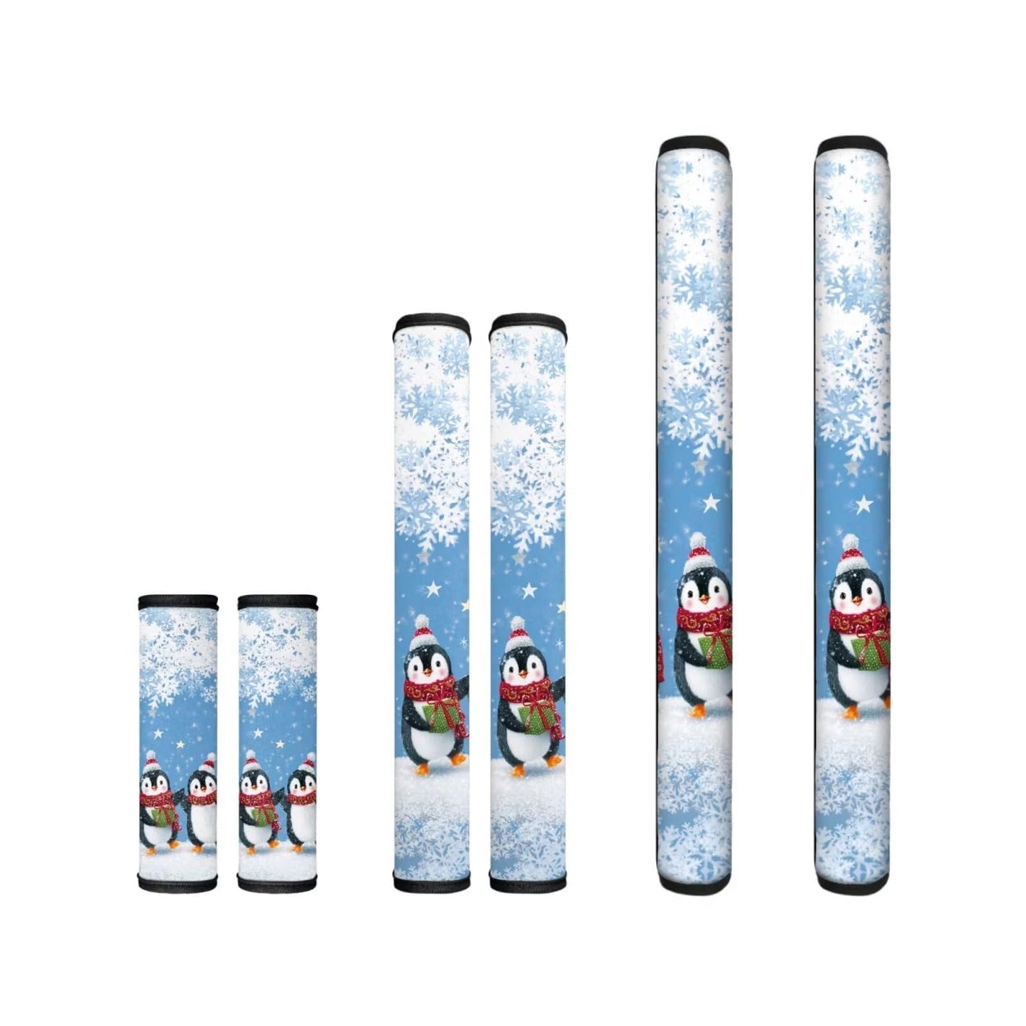Yatixapu Refrigerator Door Handle Covers, Christmas Penguin 6PCS Fridge Handle Cover, Handmade Decor Protector for Ovens, Dishwashers, Keep Your Kitchen Appliance Clean from Smudges, Food Stains