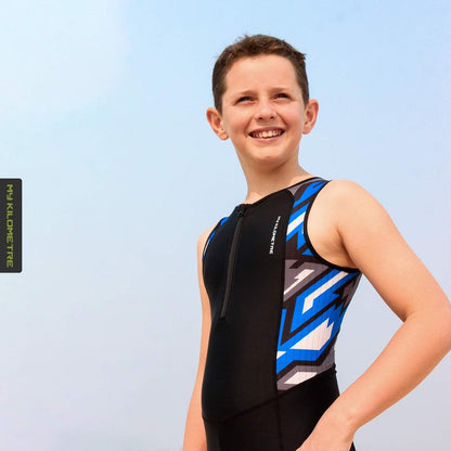 MY KILOMETRE Youth Core Triathlon Race Suit Boy Spring Competition Training Suits (Red, XX-Large)