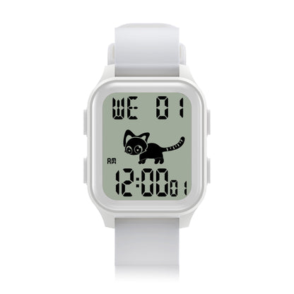 EZON T048 Digital Kids Watch for Teens Girls Boys,Sport Watch with Virtual Pet Cat Step Counter Stopwatch Pedometer Timer Alarm, No App Waterproof Fitness Tracker for Ages 7-18 (White)