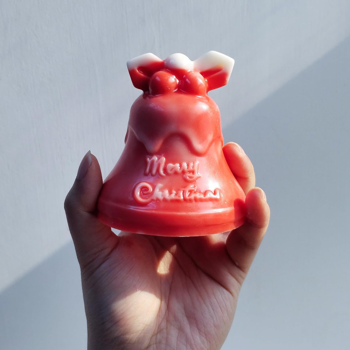 Wehous 2PCS Christmas Bell Silicone Molds for Resin Candle Soap Making, 3D Bell Candle Molds for Candle Making, Christmas Ornament Keychain Pendant Wall Hanging Car Freshie Art Craft Mold Kit Decor