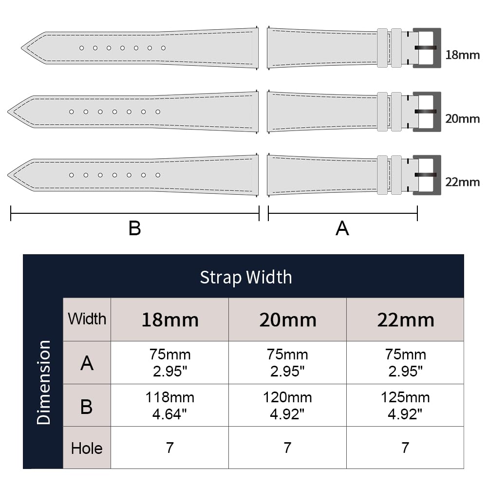 PTFULUOS Premium Soft Hybrid (Leather and Sailcloth) Watch Bands for Men Women,18mm 20mm 22mm Multiple Sizes Quick Release Replacement Watch Straps (Black-Black Buckle, 18 mm)